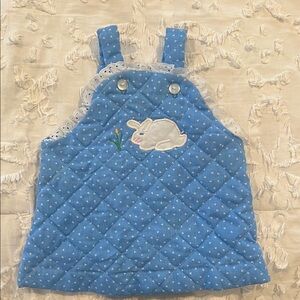 Blue Quilted Bunny Kids Apron